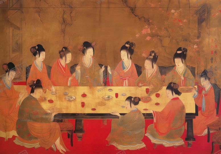 编号：03478609130057304387【酷图网】源文件下载-仕女图仿古画高清