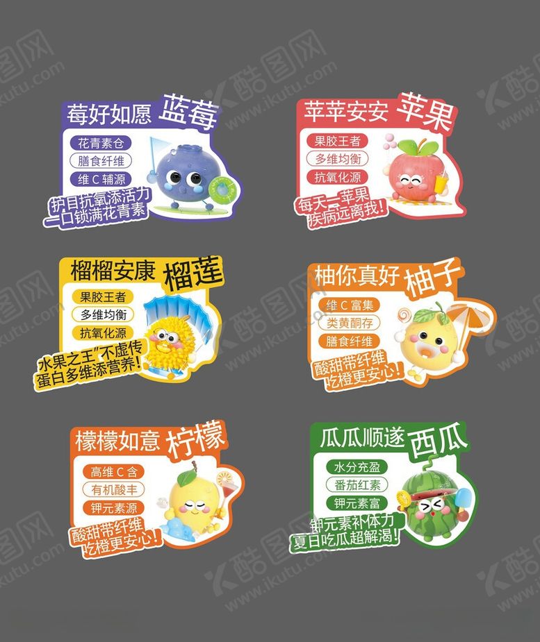 编号：75196705251335164318【酷图网】源文件下载-可爱卡通风水果介绍拍照手举牌
