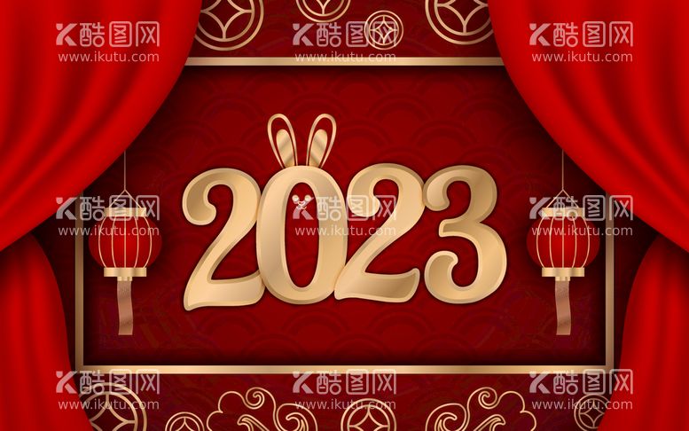 编号：20274910190257202795【酷图网】源文件下载-兔年春节背景