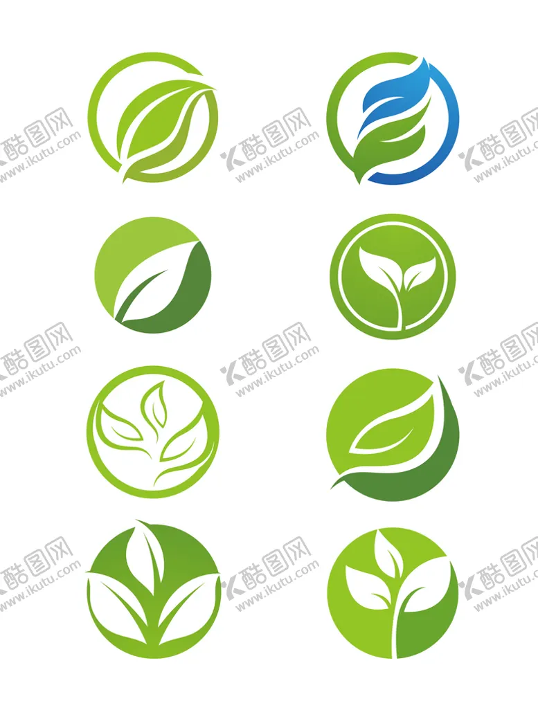编号：84316110211657044848【酷图网】源文件下载-绿色环保logo图标