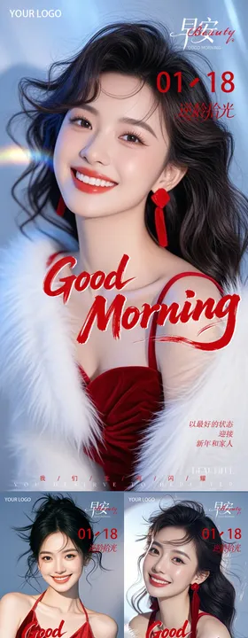 医美早安系列海报