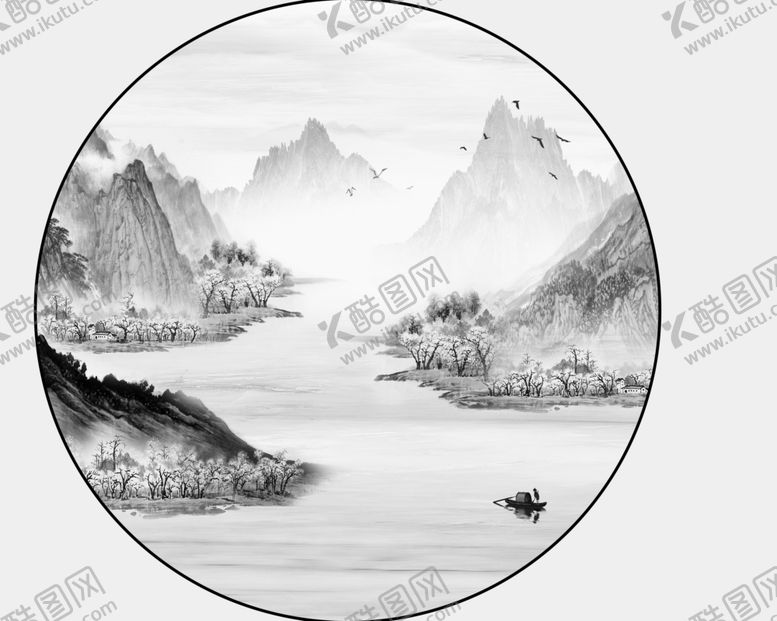 编号：61010607070633185982【酷图网】源文件下载-黑白水墨画