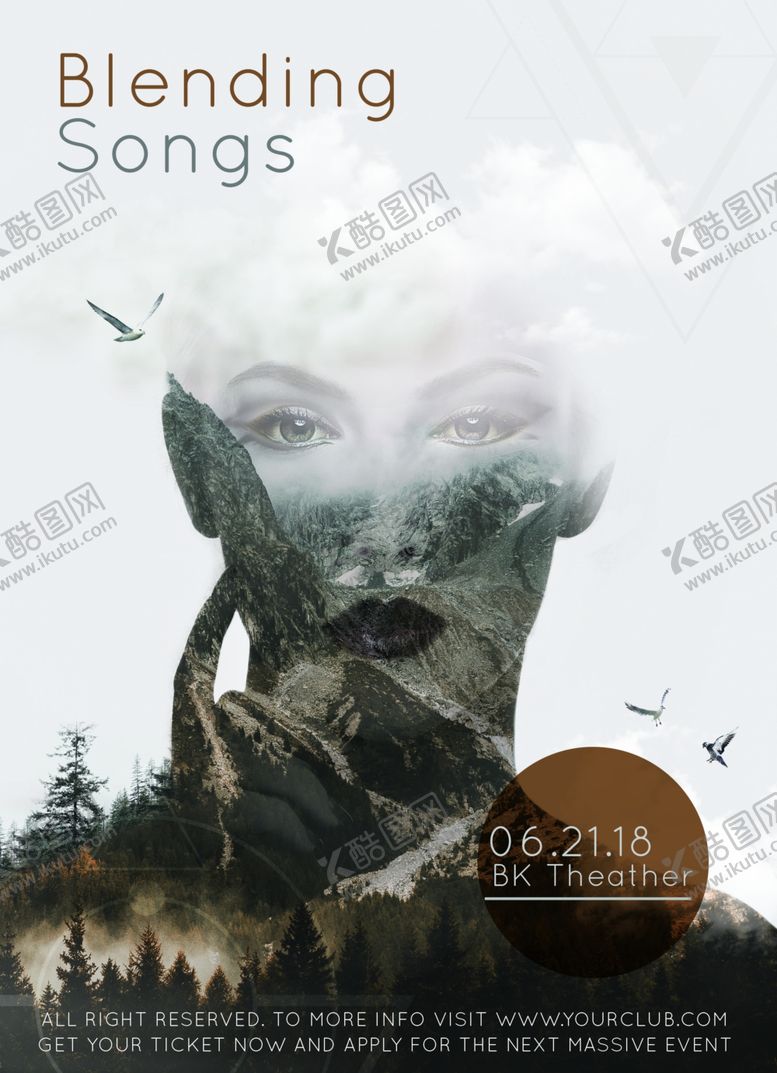 编号：43600309131711003726【酷图网】源文件下载-蒸汽波海报