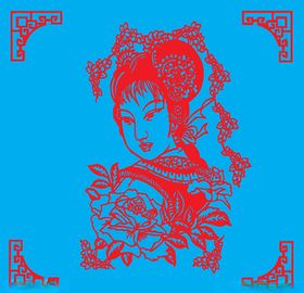 人物头像剪纸