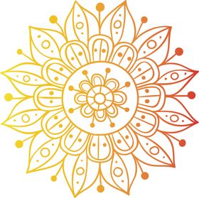 彩色复古花纹