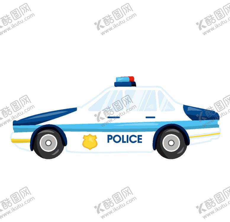 编号：94550210060815575765【酷图网】源文件下载-警车手绘矢量卡通形象素材