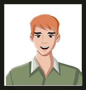 手绘男人男孩卡通动画卡通动画