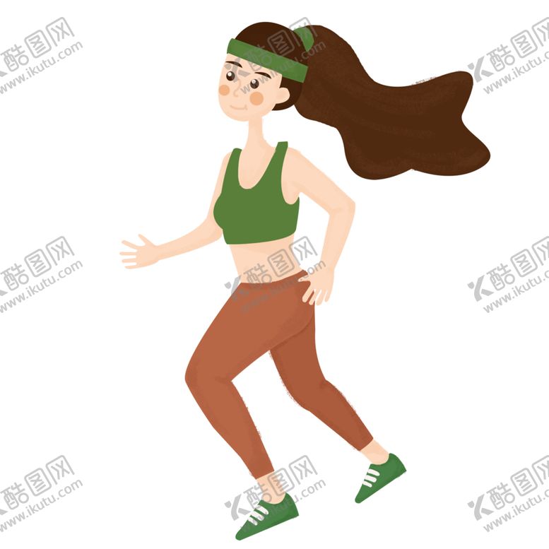 编号：16510210070349198864【酷图网】源文件下载-跑步女孩