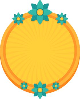 花朵标签免抠图边框题栏png环留言框
