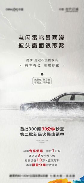 地产车位卖点海报