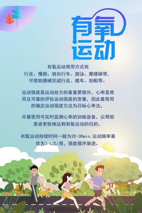 有氧运动宣传海报展板