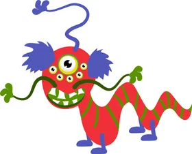 小怪物滑稽角色卡通生卡通形象