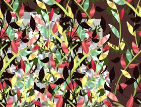 大牌多彩植物图案