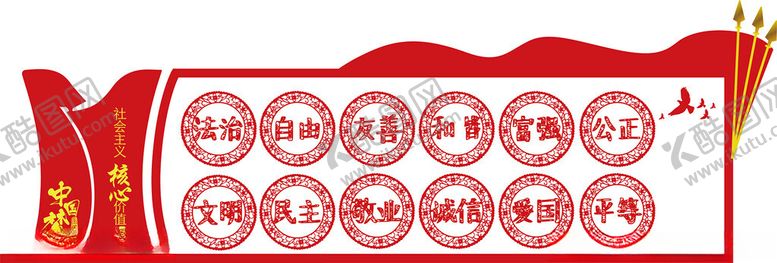 编号：70654101291811003494【酷图网】源文件下载-党建文化墙