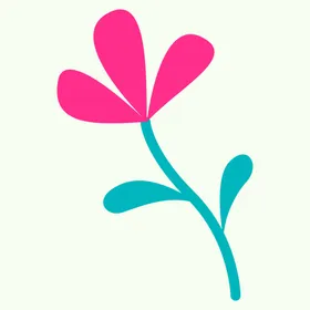 植物卡通花叶子手绘