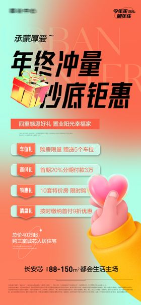 地产年终年末钜惠促销抄底海报