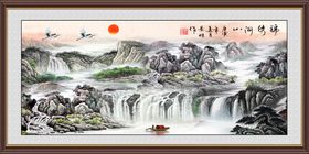 编号：51379409271209529321【酷图网】源文件下载-锦绣山河山水装饰画