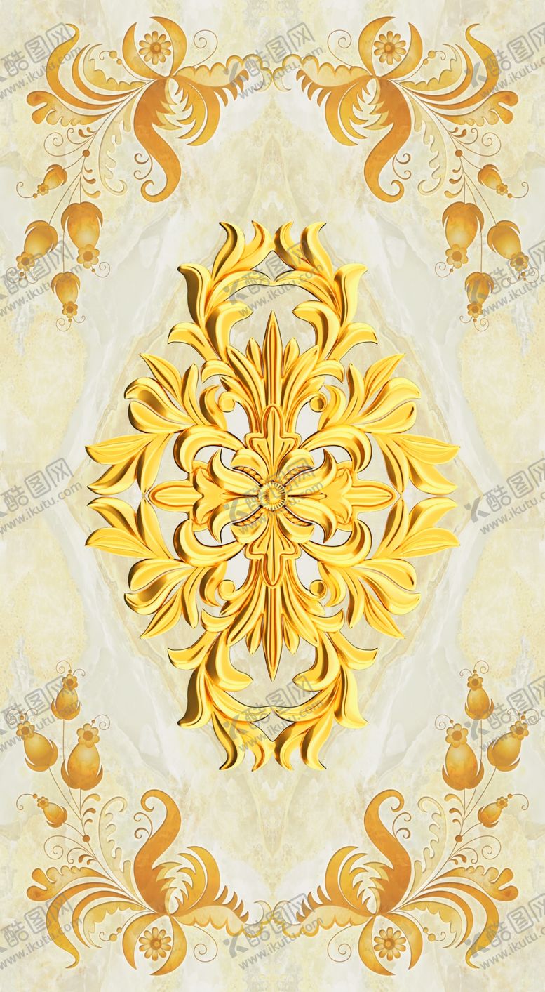 编号：84765210101022581598【酷图网】源文件下载-欧式浮雕花纹复式楼玄关壁画