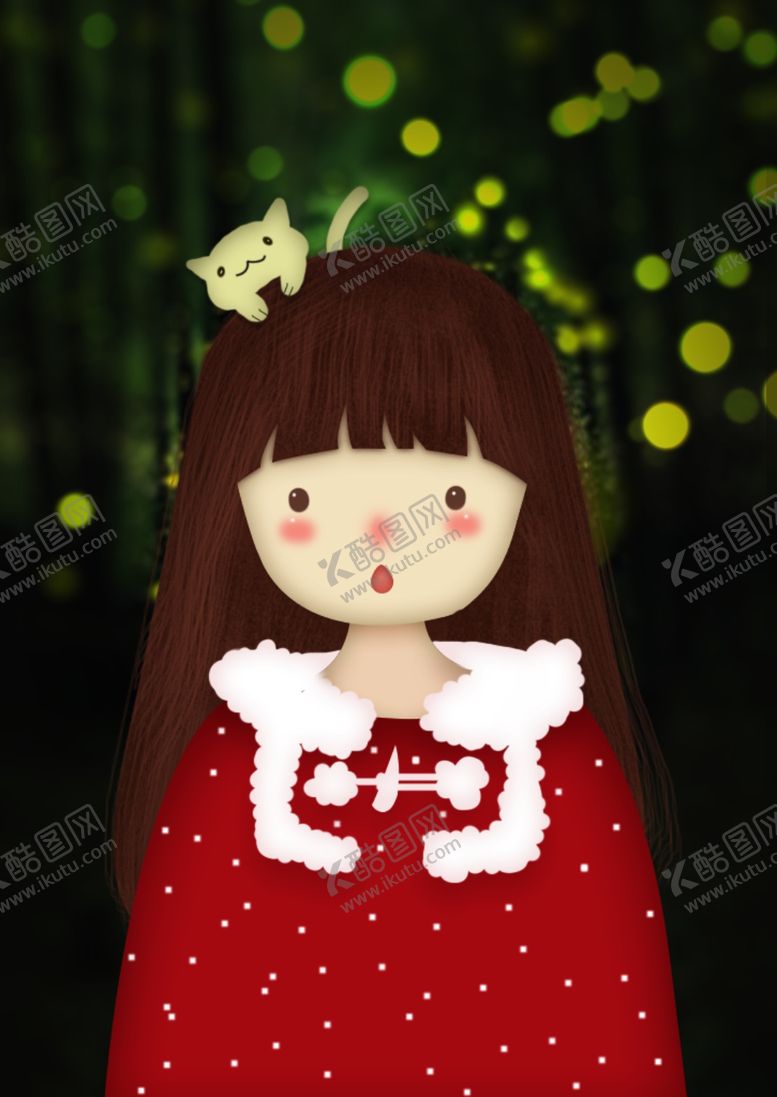 编号：23158510281742227990【酷图网】源文件下载-手绘小丫头