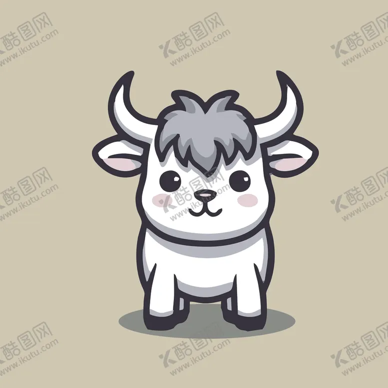 编号：68013401301313351549【酷图网】源文件下载-可爱小牛矢量卡通画儿童插画