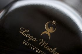 LOGO样机立体字效果图易拉宝贴图logo烫金展板贴图