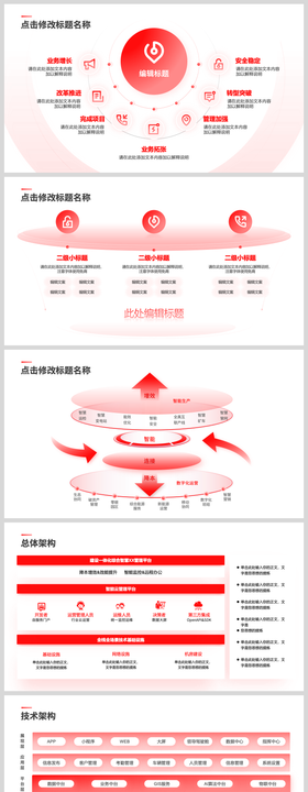 互联网大厂万能矩阵图架构图PPT