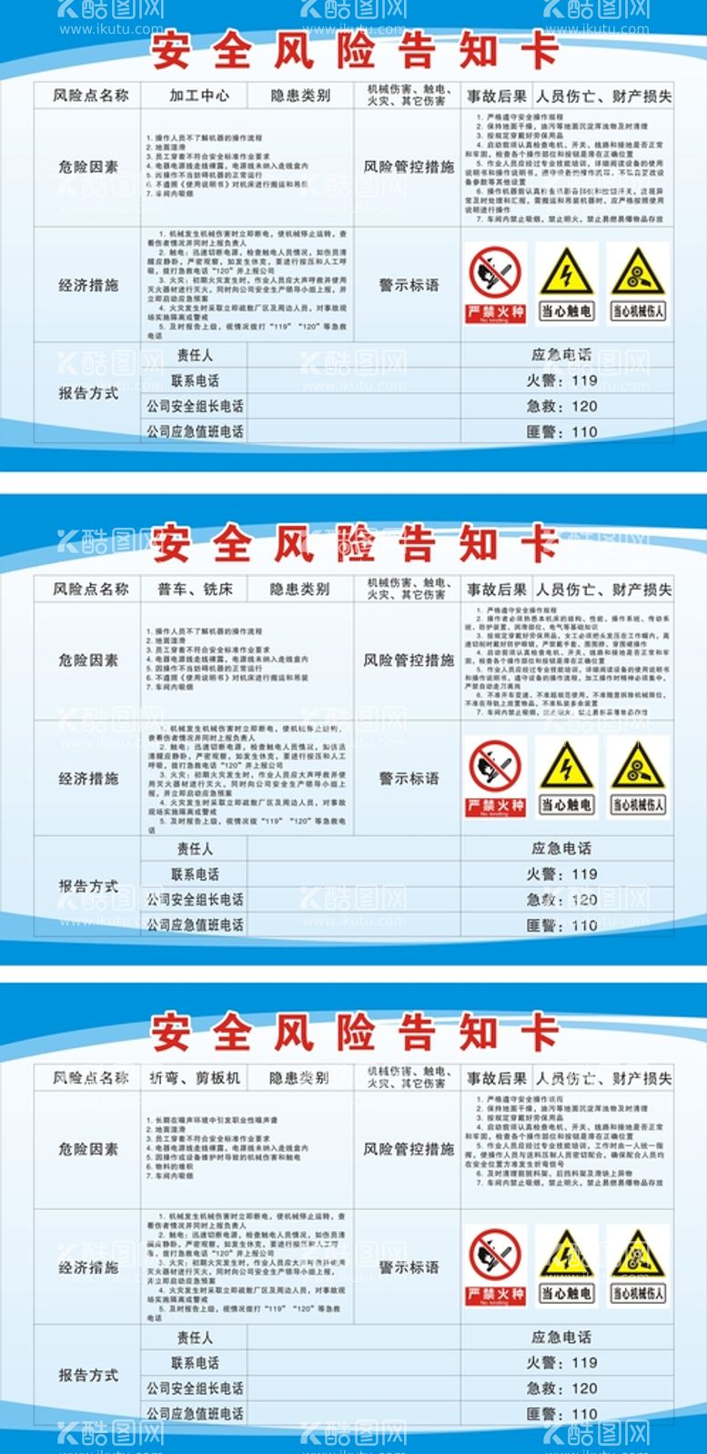 编号：29687910190801106892【酷图网】源文件下载-安全风险告知卡