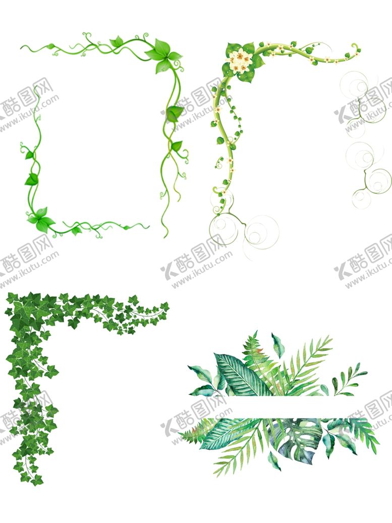 编号：14338602050640209806【酷图网】源文件下载-绿草边框