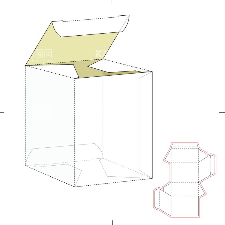 编号：86230610250449495175【酷图网】源文件下载-包装盒刀版图 
