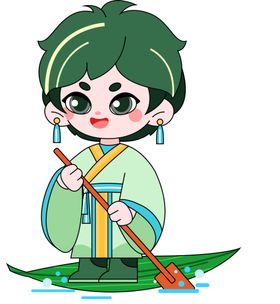 端午拟人形象设计划桨