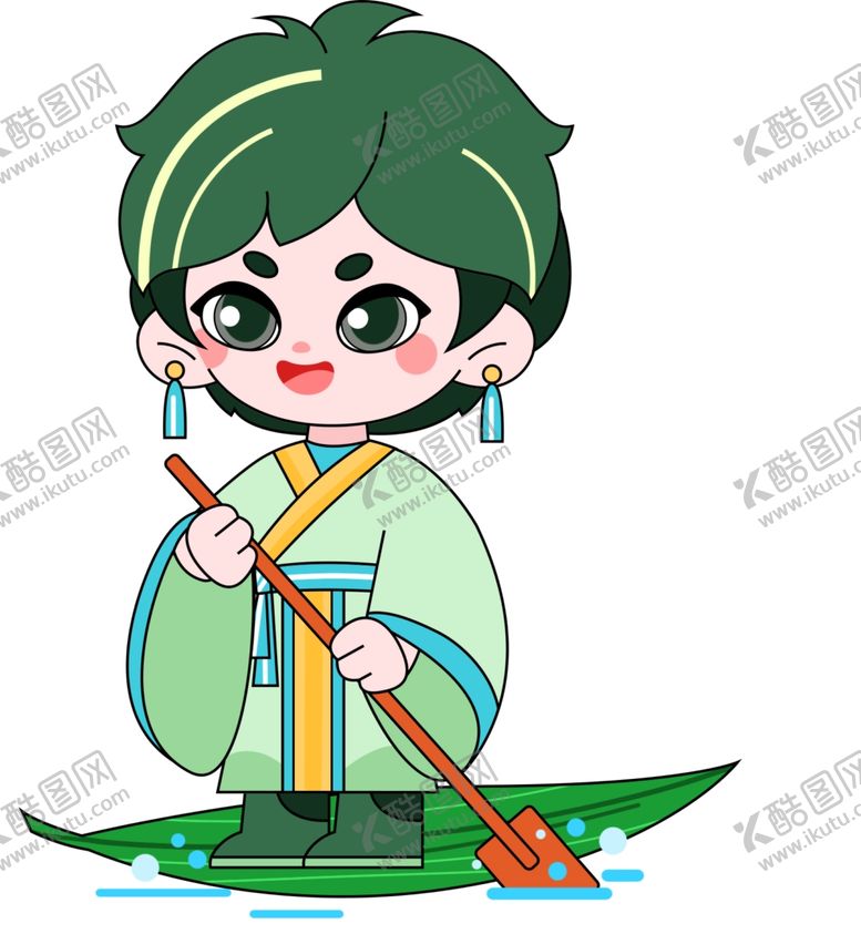 编号：53111704031854253729【酷图网】源文件下载-端午拟人形象设计划桨