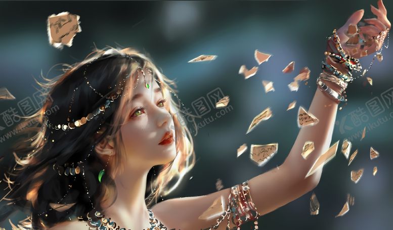 编号：10477202170100109016【酷图网】源文件下载-动漫美女壁纸