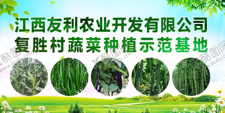 编号：70585610261512371778【酷图网】源文件下载-蔬菜种植示范基地展板设计