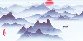 高清水墨绘画风景画