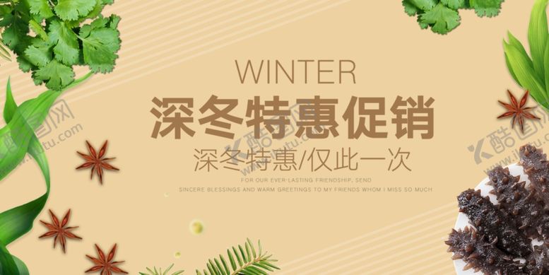 编号：89245611020637591476【酷图网】源文件下载-深冬特惠促销活动海报