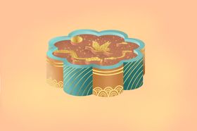 蓝色金箔渐变金粉背景