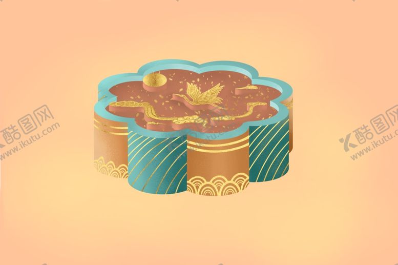 编号：44231310060007087007【酷图网】源文件下载-金箔渐变月饼