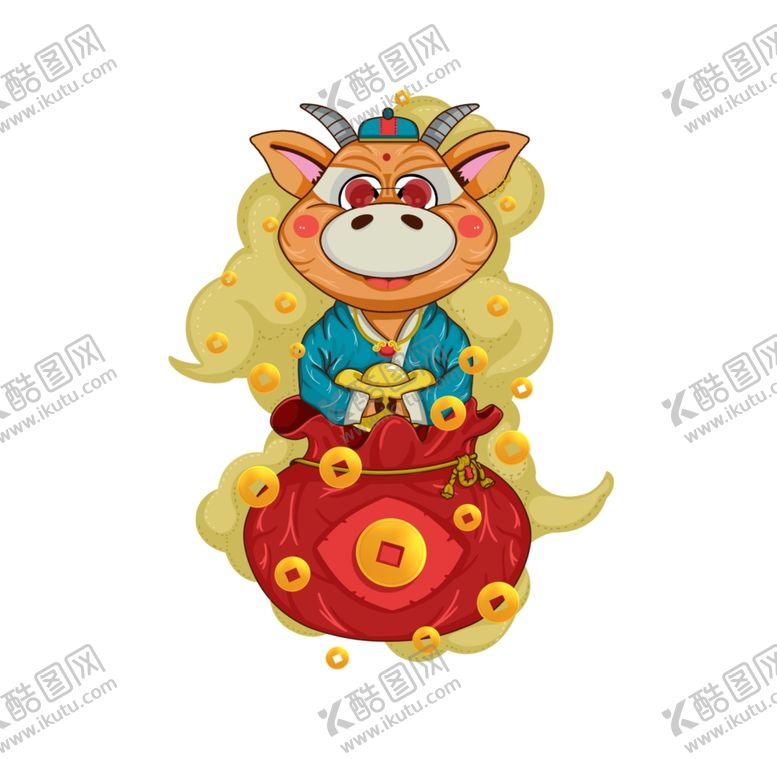 编号：90480005060408573615【酷图网】源文件下载-牛年卡通形象