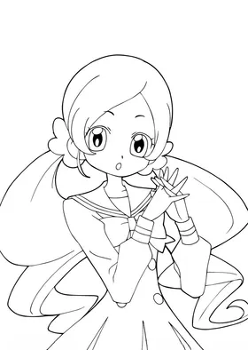 黑白手绘卡通人物素材小学生