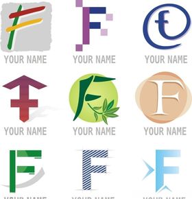f字母标志设计