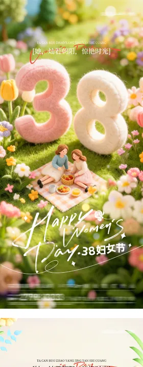 地产女神节创意海报