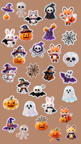万圣节免扣立体贴纸