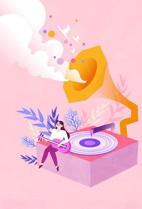 全能父母卡通儿童插画