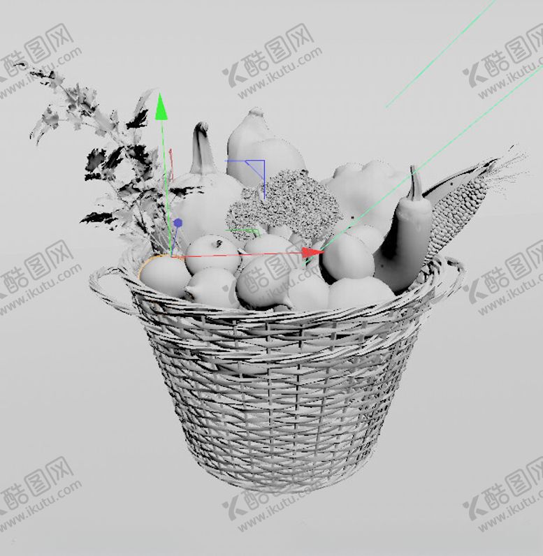 编号：20751001170314086971【酷图网】源文件下载-C4D模型菜篮子