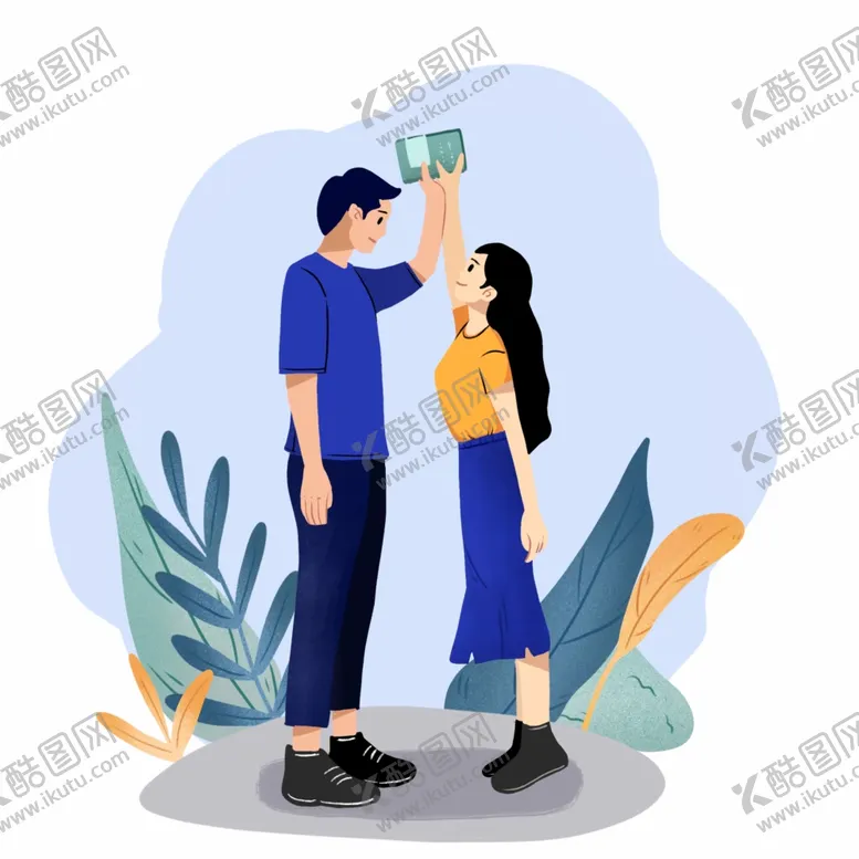 编号：18708002172254155398【酷图网】源文件下载-卡通情侣