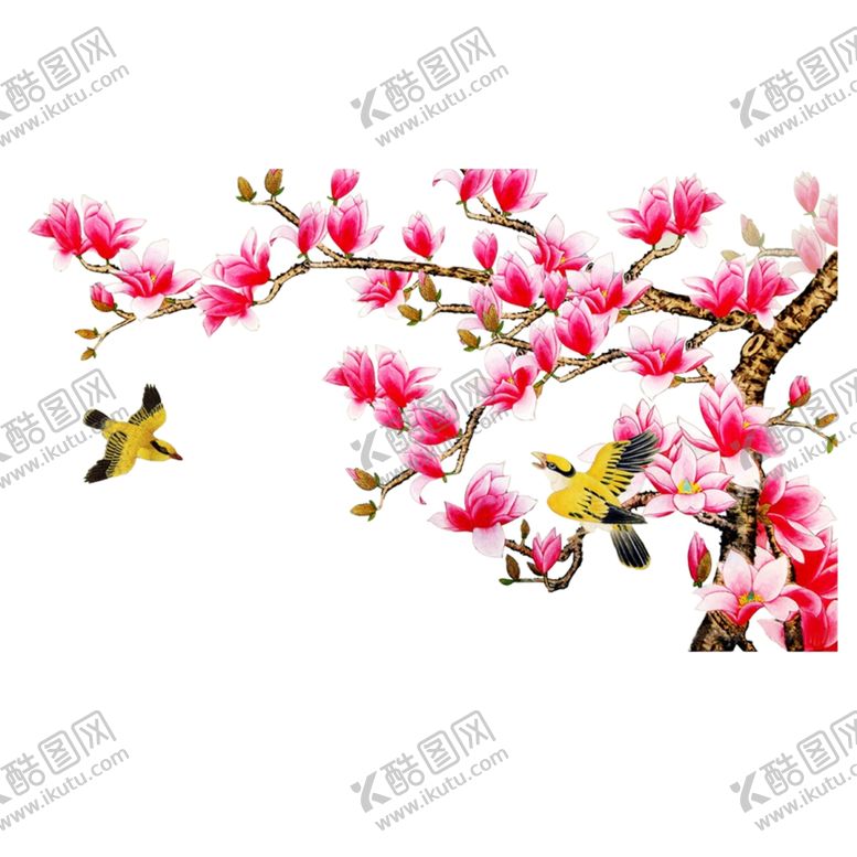 编号：65206206271310418544【酷图网】源文件下载-鸟桃花