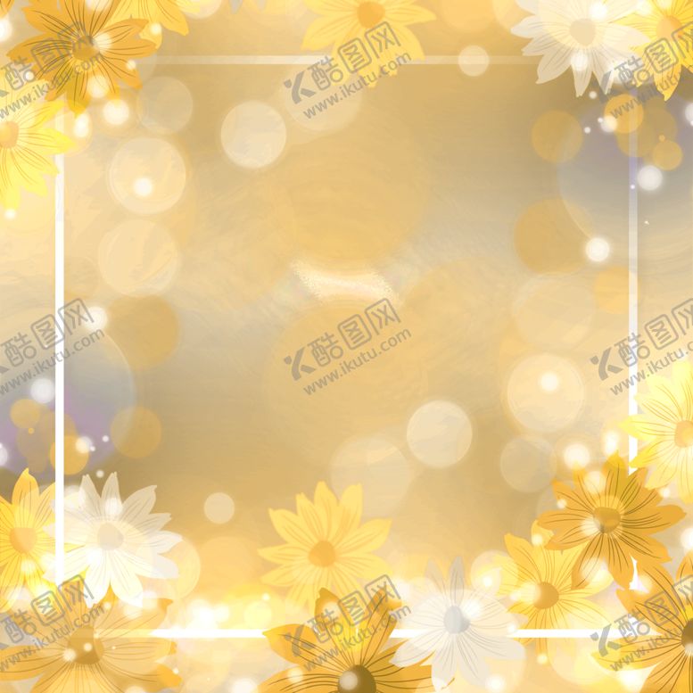编号：78046909200326365069【酷图网】源文件下载-黄色花卉背景