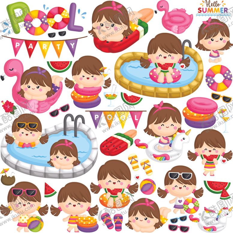 编号：91196109122223239544【酷图网】源文件下载-可爱儿童插画