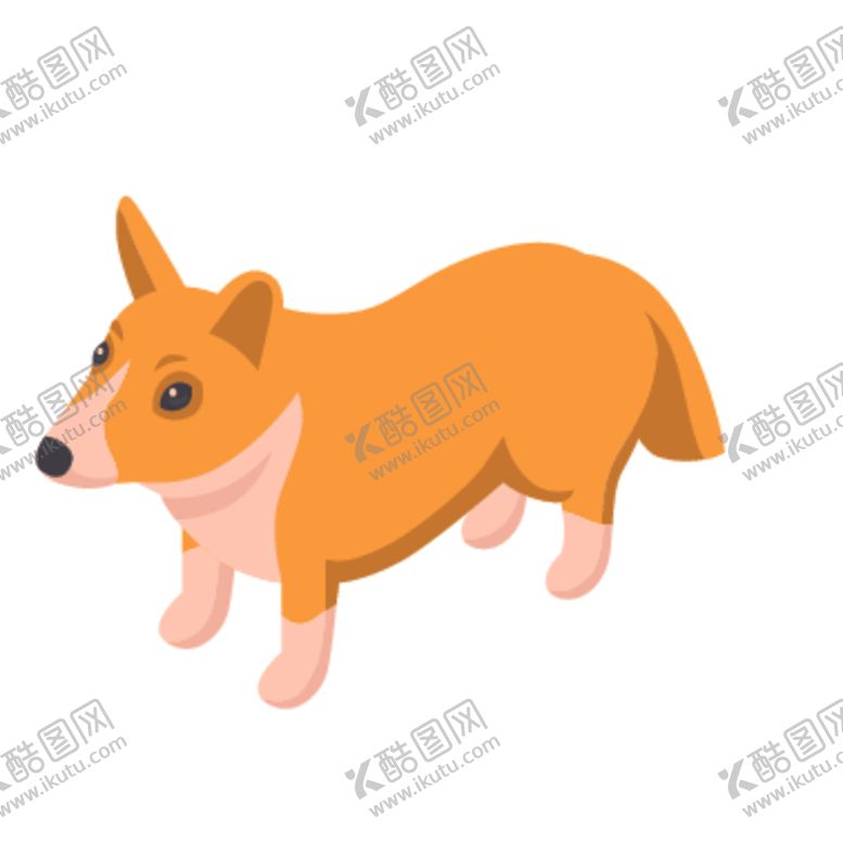 编号：92556307041240108069【酷图网】源文件下载-黄色小狗插画