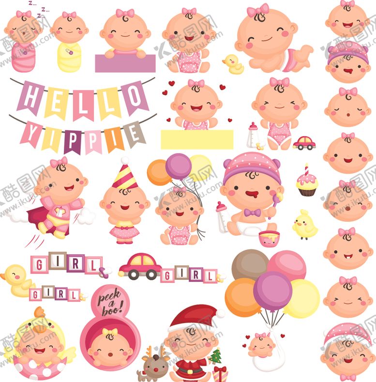 编号：70489409251556056311【酷图网】源文件下载-手绘婴儿